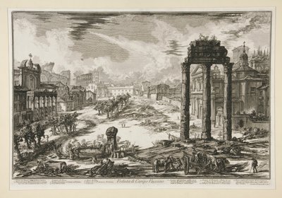 Näkymä Campo Vaccinolle Rooman näkymistä tekijältä Giovanni-Battista Piranesi