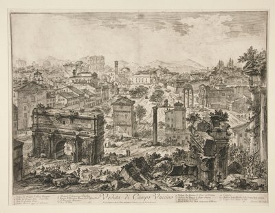 Näkymä Campo Vaccinolle (näkymä Campo Vaccinolle), Rooman näkymistä tekijältä Giovanni-Battista Piranesi