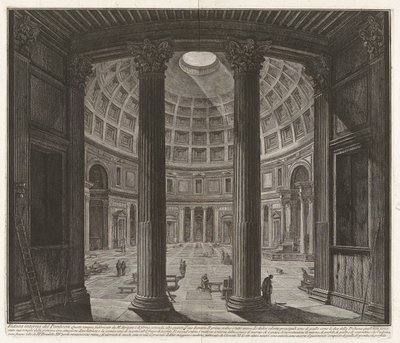 Pantheonin sisäkuva tekijältä Giovanni-Battista Piranesi