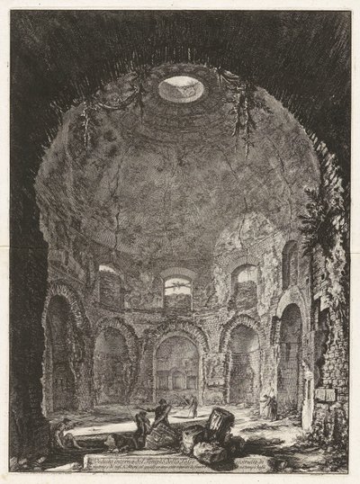 Sisäkuva yskän temppelistä tekijältä Giovanni-Battista Piranesi