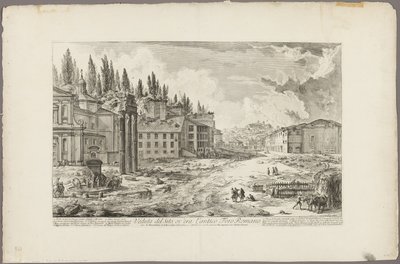 Näkymä muinaisen Forum Romanumin paikalle Rooman näkymistä tekijältä Giovanni Battista Piranesi