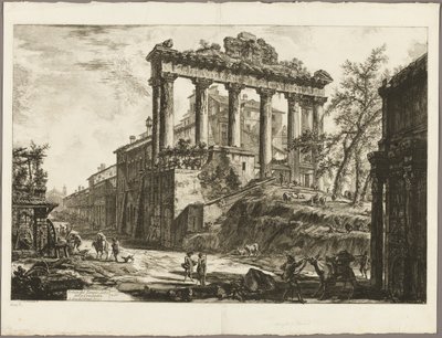 Näkymä ns. Concordin temppelille Rooman näkymistä tekijältä Giovanni-Battista Piranesi
