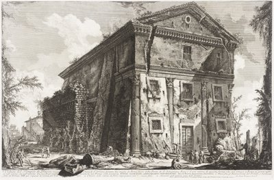 Näkymä Bacchuksen temppeliin, 1760-78 tekijältä Giovanni Battista Piranesi