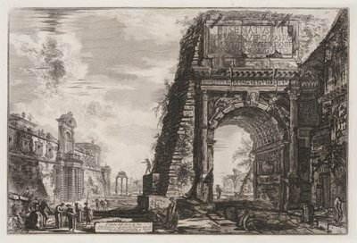 Näkymät Roomaan: Kaari tai Titus, 1776. tekijältä Giovanni Battista Piranesi