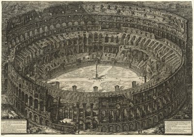 Näkymät Roomaan: Colosseum tekijältä Giovanni-Battista Piranesi