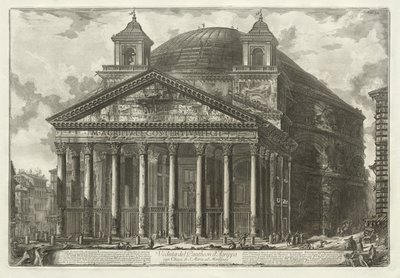 Näkymät Roomaan: Pantheon, 1761. tekijältä Giovanni Battista Piranesi