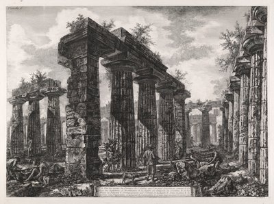 Näkymä Pronaoksen jäännöksistä tekijältä Giovanni-Battista Piranesi