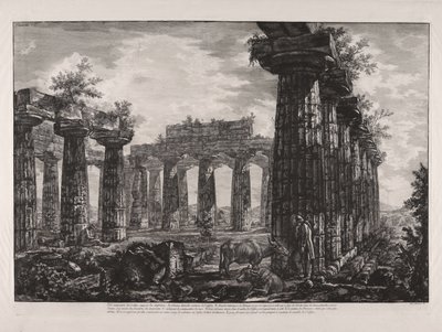 Näkymä niin kutsutun amfiktyonien kollegion sisältä, teoksesta "Erilaisia näkymiä ... Pestosta" tekijältä Giovanni Battista Piranesi