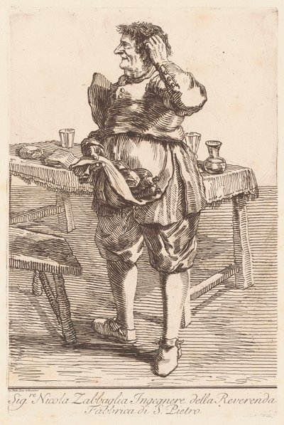 herra Nicola Zabbaglia tekijältä Giovanni Battista Piranesi, after Pier Leone Ghezzi