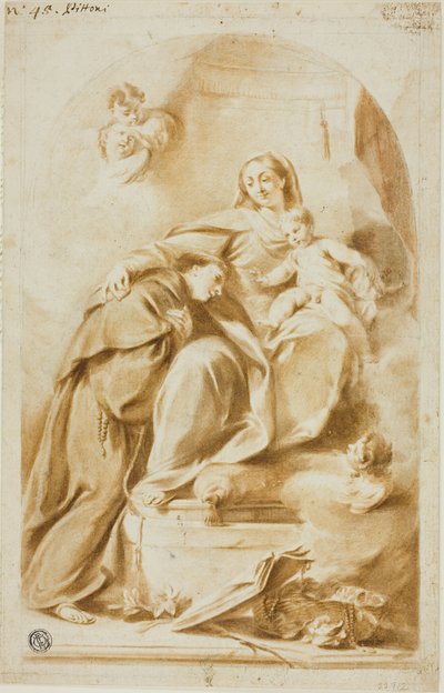 Madonna ja lapsi sekä Pyhä Antonius Padovalainen tekijältä Giovanni Battista Pittoni the Younger