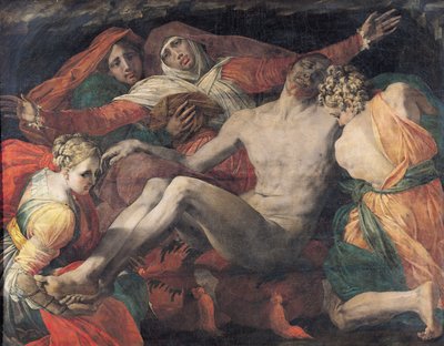 Pieta, 1530-35 tekijältä Giovanni Battista Rosso Fiorentino