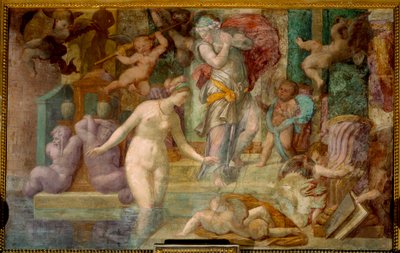 Fontainebleaun koulu: Venus suihkulähteellä. Jacopo Rosson (1494-1541) Giovanni Battistan maalaus tekijältä Giovanni Battista Rosso Fiorentino