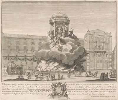 Kiinan Prima Macchina 1732: Jumalten neuvosto tekijältä Giovanni Battista Sintes, after Nicola Michetti