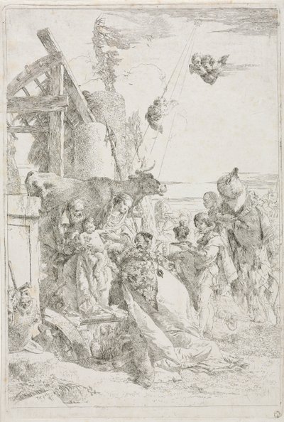 Maagien palvonta, n. 1740. tekijältä Giovanni Battista Tiepolo