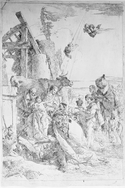 Maagien palvonta, n. 1753 . tekijältä Giovanni Battista Tiepolo