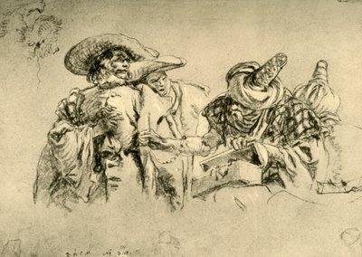 Itämainen jalokivikauppias ja kaksi eurooppalaista kauppiasta, 1752-1753, 1928 tekijältä Giovanni Battista Tiepolo