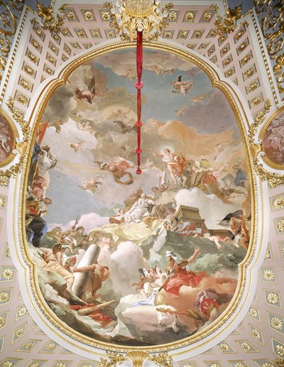 Espanjan monarkian apoteoosi tekijältä Giovanni Battista Tiepolo