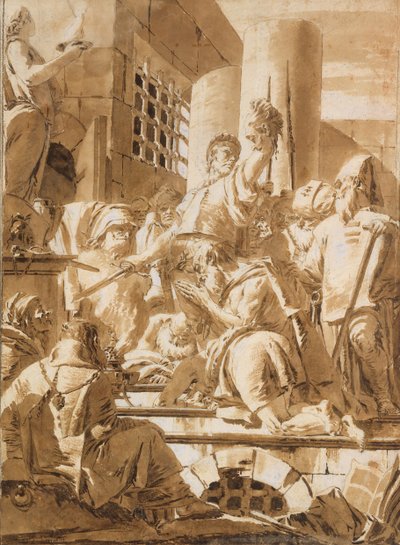 Kahden miespyhien mestaus, 1696-1770. tekijältä Giovanni Battista Tiepolo