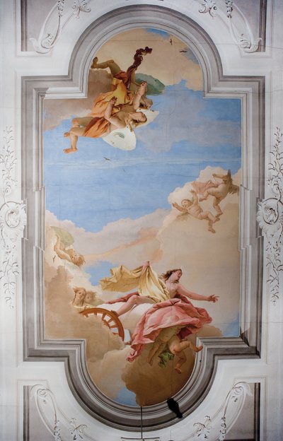 Palazzinan sisääntuloaulan katto, 1757 tekijältä Giovanni Battista Tiepolo