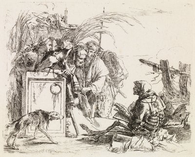 Kuolema ottaa vastaan, teoksesta "Vari Capricci" tekijältä Giovanni Battista Tiepolo