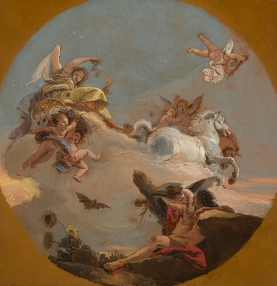 Auroran vaunut. Noin 1734 tekijältä Giovanni Battista Tiepolo
