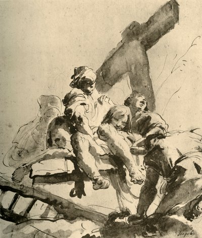 Laskeutuminen ristiltä, 1700-luvun puoliväli, 1928 tekijältä Giovanni Battista Tiepolo