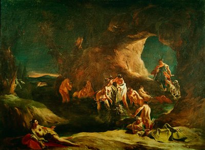 Diana ja Acteon, n. 1720-21 tekijältä Giovanni Battista Tiepolo