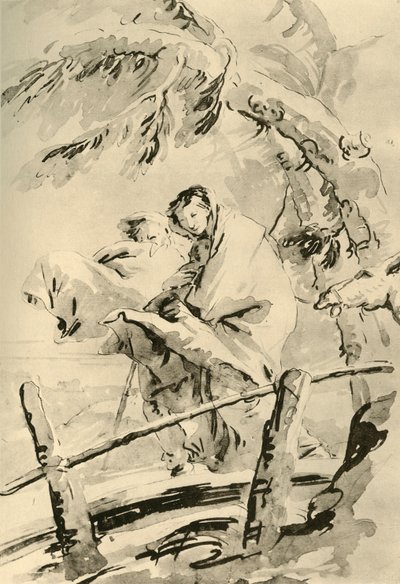 Lento Egyptiin, ennen vuotta 1752, 1928 tekijältä Giovanni Battista Tiepolo