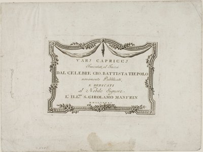 Etukuva teoksesta Capricci tekijältä Giovanni Battista Tiepolo