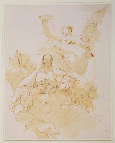 Huonekalut ja erilaiset esineet 1100- ja 1300-luvuilta tekijältä Giovanni Battista Tiepolo