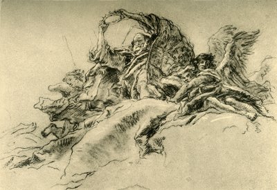 Isä Jumala ja enkelit, c1754, 1928 tekijältä Giovanni Battista Tiepolo
