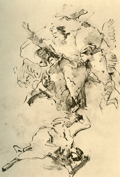 Isä Jumala enkelien ympäröimänä, 1758-1759, 1928 tekijältä Giovanni Battista Tiepolo