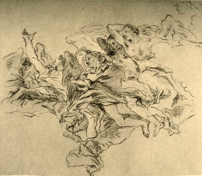 Leijuvien enkelien ryhmä, c1755, 1928 tekijältä Giovanni Battista Tiepolo