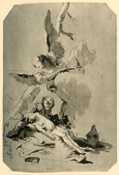 Hagar ja Ismael, 1735, 1928 tekijältä Giovanni Battista Tiepolo