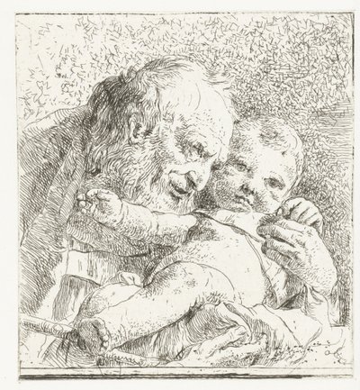 Pyhä Joosef Kristuksen lapsen kanssa tekijältä Giovanni Battista Tiepolo