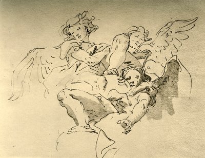 Leijuvat enkelit, 1700-luvun puoliväli, 1928 tekijältä Giovanni Battista Tiepolo