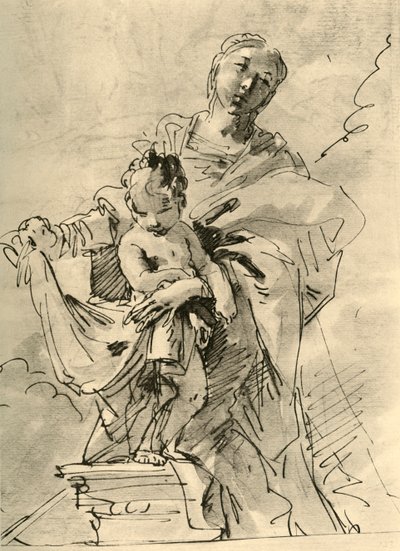 Madonna ja lapsi, 1700-luvun puoliväli, 1928 tekijältä Giovanni Battista Tiepolo
