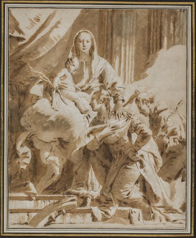 Madonna ja lapsi pyhien Antonius Padovalaisen ja Katariina Aleksandrialaisen kanssa tekijältä Giovanni Battista Tiepolo
