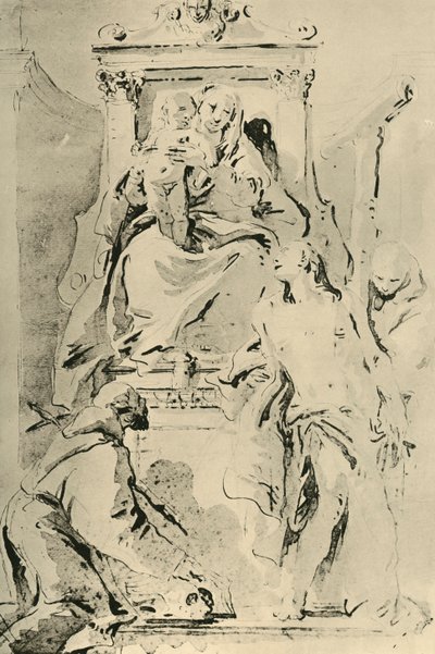 Madonna valtaistuimelle pyhien kanssa 1700-luvun puolivälissä 1928 tekijältä Giovanni Battista Tiepolo