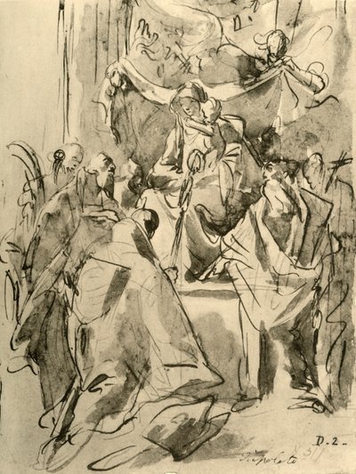 Madonna valtaistuimelle pyhien kanssa 1700-luvun puolivälissä 1928 tekijältä Giovanni Battista Tiepolo