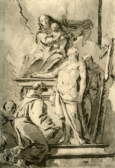 Madonna valtaistuimelle pyhien kanssa 1700-luvun puolivälissä 1928 tekijältä Giovanni Battista Tiepolo