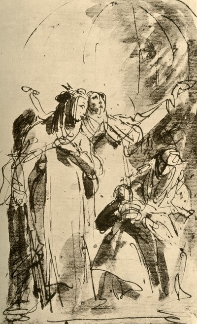 Madonna kahden naispuolisen pyhän kanssa, 1747-1748, 1928 tekijältä Giovanni Battista Tiepolo