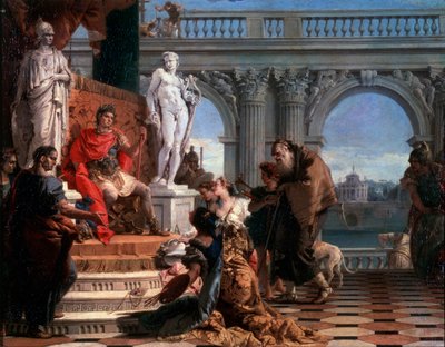Mecenas esittelemässä taidetta Augustukselle, 1743. tekijältä Giovanni Battista Tiepolo