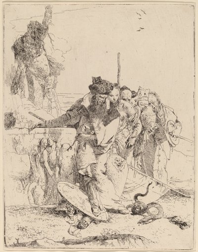 Taikuri ja muut koskien käärmettä tekijältä Giovanni Battista Tiepolo