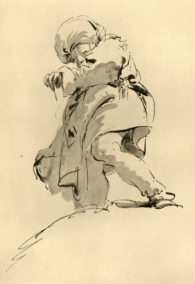 Mies turbaanin kanssa, 1700-luvun puoliväli, 1928 tekijältä Giovanni Battista Tiepolo