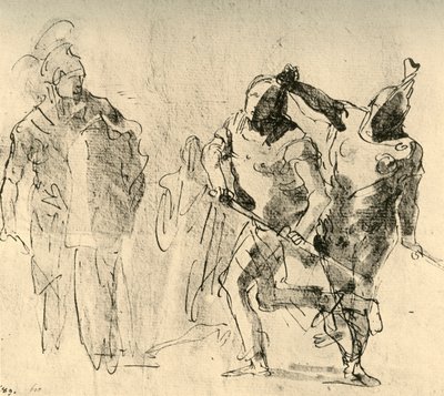 Minerva tarkistaa Akhilleuksen vihan, c1757, 1928 tekijältä Giovanni Battista Tiepolo