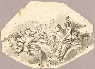 Muusikko enkelit tekijältä Giovanni Battista Tiepolo