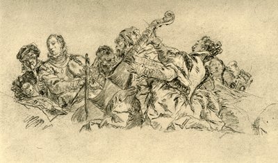 Muusikot, 1752, 1928 tekijältä Giovanni Battista Tiepolo