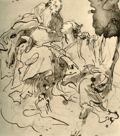 Vanha mies ja nuori nainen, 1761, 1928 tekijältä Giovanni Battista Tiepolo