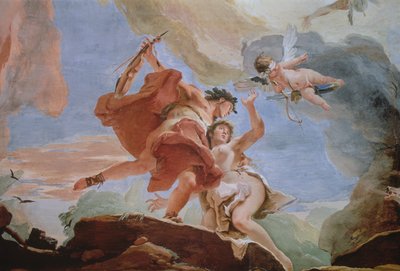 Orfeus pelastaa Eurydikea manalasta yksityiskohta katosta ks. myös 64555. tekijältä Giovanni Battista Tiepolo